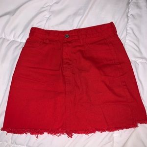Red mini skirt ❤️